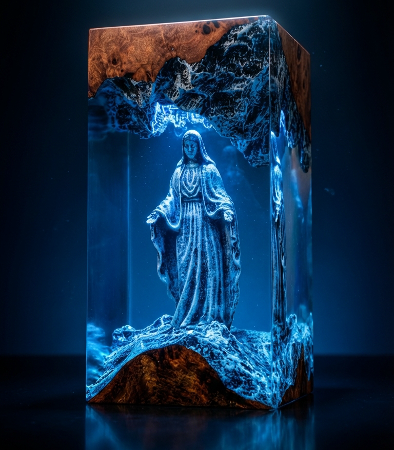 "Blessed Mother" Resin Lamp