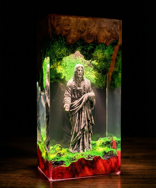 "Garden of Light" Resin Lamp