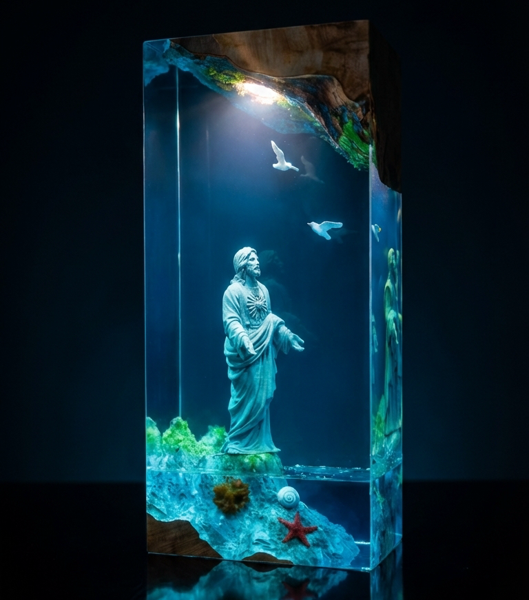"By The Sea" Resin Lamp